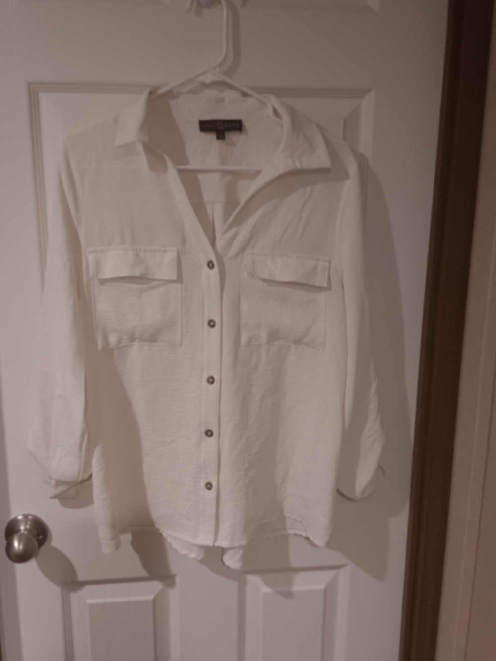 Fred David White Button Down Shirt Size Medium
